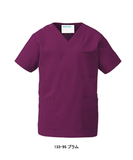 【全17色】スクラブ（透け防止・吸汗性・制電・防汚・制菌・男女兼用）