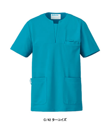 【全5色】スクラブ（透け防止・吸汗性・制電・ストレッチ・制菌・男女兼用）