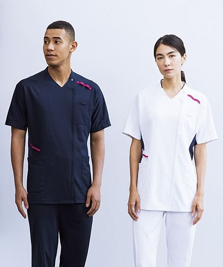 【全5色】スクラブジャケット（男女兼用/透け防止・吸汗性・制電・ストレッチ・工業洗濯可）
