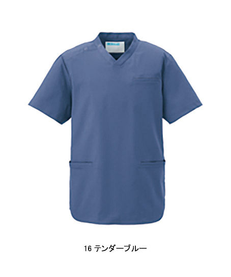 スクラブ（男女兼用/吸汗性・制電・ストレッチ・グリーン購入法対応商品・工業洗濯可）