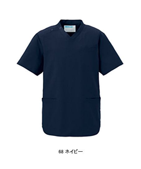 スクラブ（男女兼用/吸汗性・制電・ストレッチ・グリーン購入法対応商品・工業洗濯可）