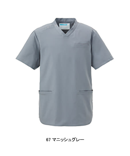 スクラブ（男女兼用/吸汗性・制電・ストレッチ・グリーン購入法対応商品・工業洗濯可）