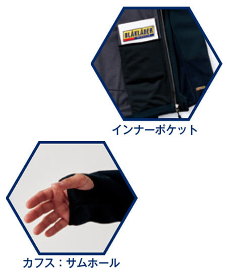 SALE【全3色】ブラックラダー ウィンドプルーフフリースジャケット（透湿・撥水・防風）※在庫限り