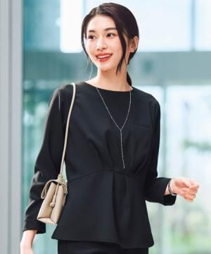 事務服・会社制服の通販の【ユニデポ 事務服】【全2色】プルオーバー（ストレッチ・ウォッシャブル）
