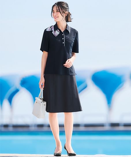 【全2色】ポロニット（ニット・接触冷感・吸汗速乾・消臭・エコ/通気度117㎤/㎠・s）
