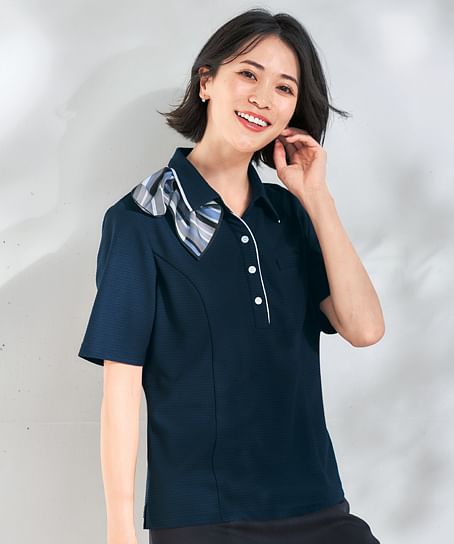 【全2色】ポロニット（ニット・接触冷感・吸汗速乾・消臭・エコ/通気度117㎤/㎠・s）