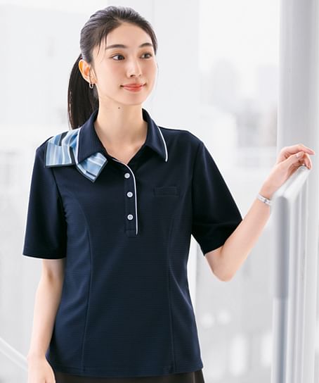 【全2色】ポロニット（ニット・接触冷感・吸汗速乾・消臭・エコ/通気度117㎤/㎠・s）
