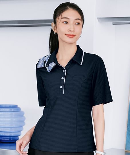 【全2色】ポロニット（ニット・接触冷感・吸汗速乾・消臭・エコ/通気度117㎤/㎠・s）