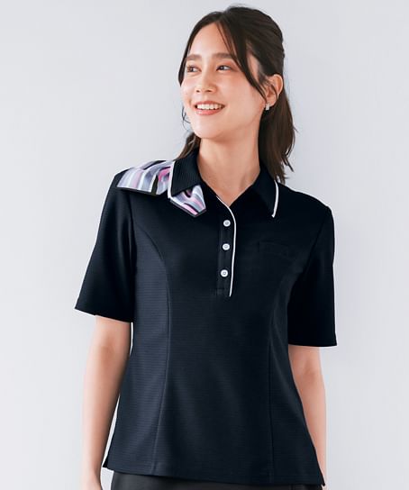 【全2色】ポロニット（ニット・接触冷感・吸汗速乾・消臭・エコ/通気度117㎤/㎠・s）