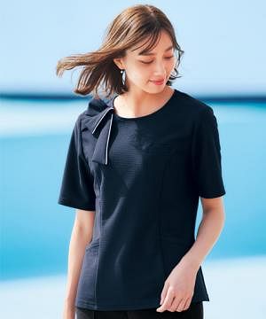 事務服・会社制服の通販の【ユニデポ 事務服】【全2色】プルオーバー（ニット・接触冷感・吸汗速乾・消臭・エコ/通気度117㎤/㎠・s）