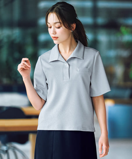 全3色】ポロニット（吸水速乾・消臭テープ付き） AD8815 | 事務服