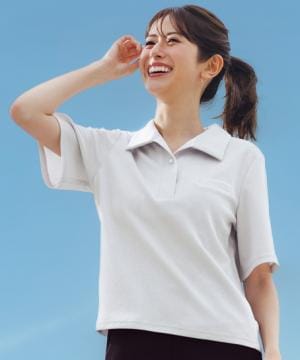 飲食店制服・ユニフォームの通販の【ユニデポ フード】【全3色】ポロニット（吸水速乾・消臭テープ付き）