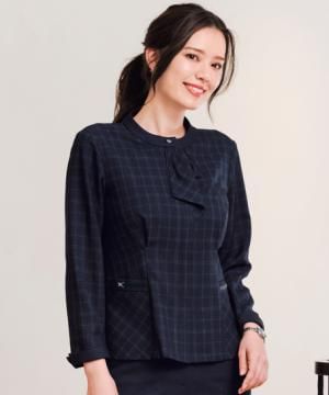 作業服・ワークユニフォームの通販の【ユニデポ 作業着】【全2色】ソフトジャケット（チェック柄・ストレッチ・エコ）