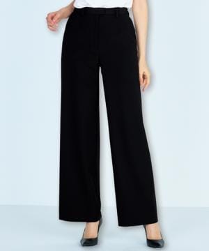 【全２色】ワイドパンツ（ストレッチ・防汚加工）