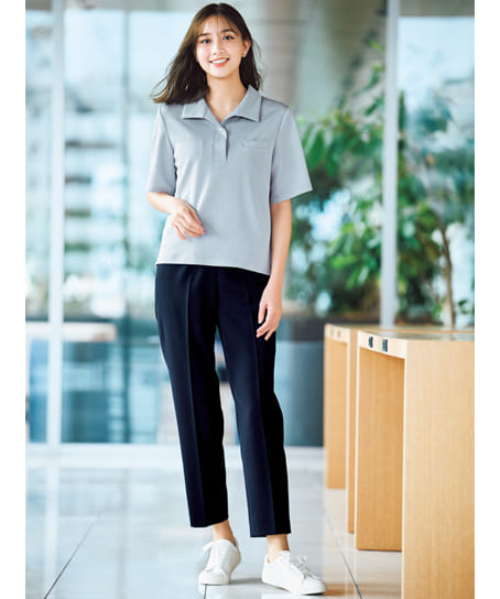 【全２色】テーパードパンツ（ストレッチ・防汚加工・66㎝丈）