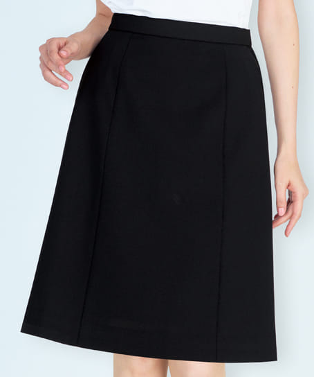 【全2色】Aラインスカート(ストレッチ・防汚加工・抗菌防臭・56㎝丈)
