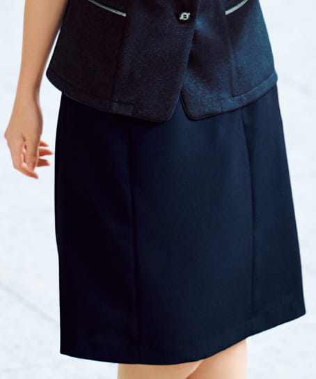 【全2色】Aラインスカート(ストレッチ・防汚加工・抗菌防臭・56㎝丈)