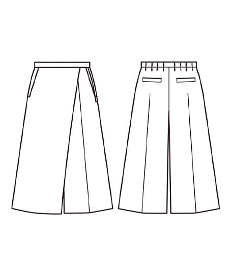 【BONCIERGE meets Audire】全2色・クロップドワイドパンツ（ストレッチ・吸水速乾・防汚加工・股下50㎝）