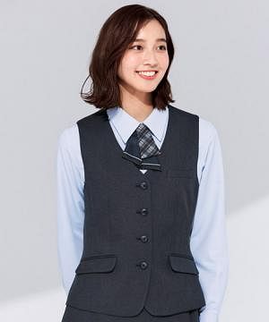 事務服・会社制服の通販の【ユニデポ 事務服】【全3色】ベスト（無地・ストレッチ）