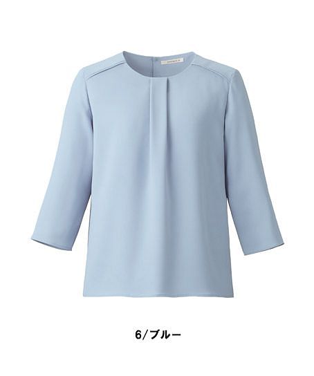 【全4色】七分袖ブラウス（ストレッチ・吸水速乾・清涼）