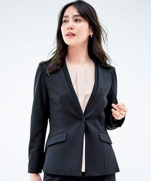 事務服・会社制服の通販の【ユニデポ 事務服】【全2色】ジャケット（ニット・抗菌・防汚）