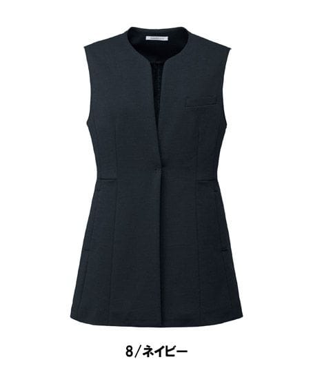 ネイビー系ジレ（ロングベスト）の商品一覧 | 事務服・会社制服の通販