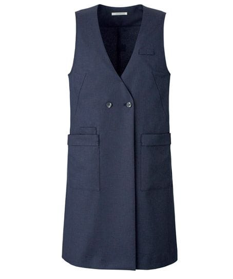 ネイビー系ジレ（ロングベスト）の商品一覧 | 事務服・会社制服の通販