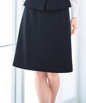 事務服・会社制服の通販の【ユニデポ 事務服】【全1色】Aラインスカート（ニット・抗菌・防汚・56cm丈）