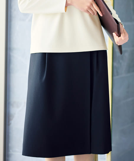 【全2色】プリーツスカート(ロング丈)(2WAYストレッチ・ECO素材・家庭洗濯OK・9号/68cm)