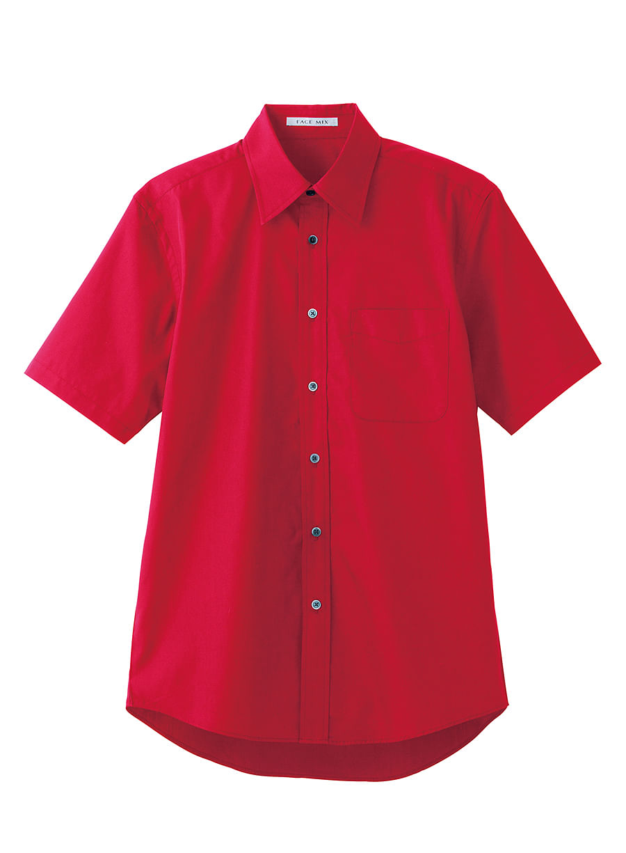 【全4色】ブロードレギュラーカラー半袖シャツ（ユニセックス/3S～5L）