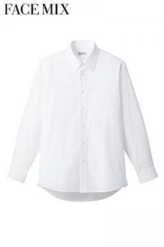 ブロードレギュラーカラー長袖シャツ（白ボタン・ユニセックス/3S～5L）