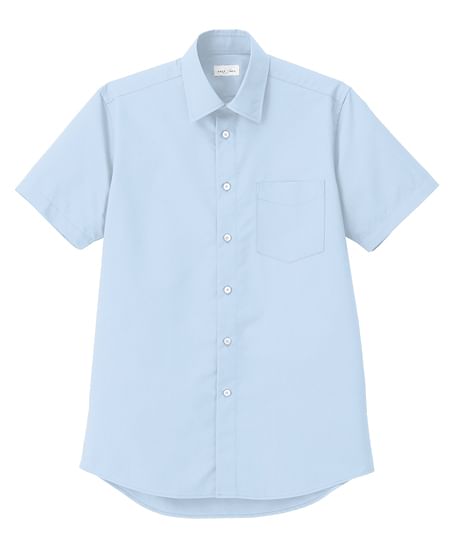 【全6色】メンズレギュラーカラー半袖シャツ（防シワ・防汚）