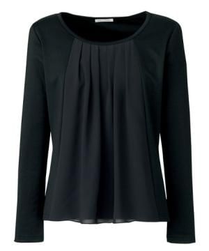 飲食店制服・ユニフォームの通販の【ユニデポ フード】【アウトレット】全2色　シフォン切替え長袖ニット