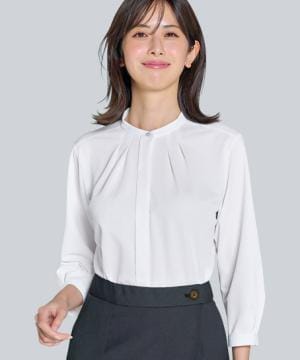 飲食店制服・ユニフォームの通販の【ユニデポ フード】【全1色】ブラウス（7分袖・ニット・吸汗速乾・防透性・UVカット））