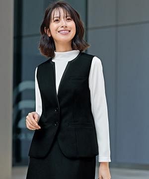 事務服・会社制服の通販の【ユニデポ 事務服】【全１色】ベスト（ストレッチ・ウォッシャブル）