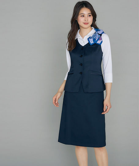 【全2色】スカート（Aライン・抗ウイルス・抗菌・60cm丈）