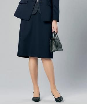 事務服・会社制服の通販の【ユニデポ 事務服】【全2色】スカート（Aライン・抗ウイルス・抗菌・60cm丈）