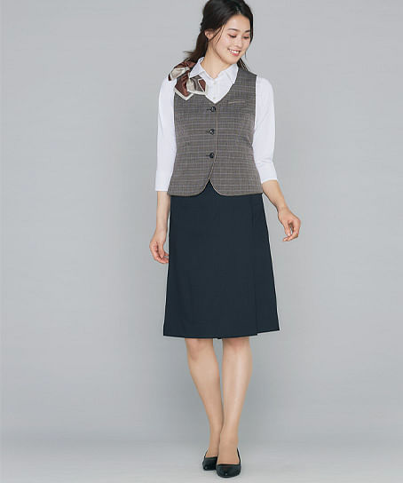 【全2色】ラップキュロット（抗ウイルス・抗菌・60cm丈）