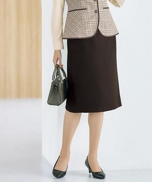 事務服・会社制服の通販の【ユニデポ 事務服】【全2色】スカート（Aライン・ストレッチ・ウォッシャブル・60cm丈/9号）