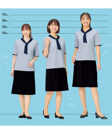 全2色】キュロット（58.5cm丈・ニット・抗ウイルス） AR3612 | 事務服