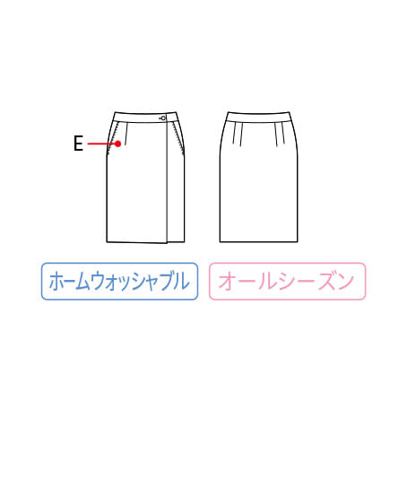 【全1色】スカート（タイト・ストレッチ・吸汗速乾・接触冷感・高通気・63cm丈）