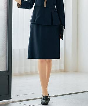 事務服・会社制服の通販の【ユニデポ 事務服】【全2色】スカート（Aライン・ストレッチ・エコ素材・６０㎝丈）