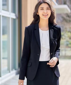 事務服・会社制服の通販の【ユニデポ 事務服】【全2色】ジャケット（ストレッチ・帯電防止・エコ）