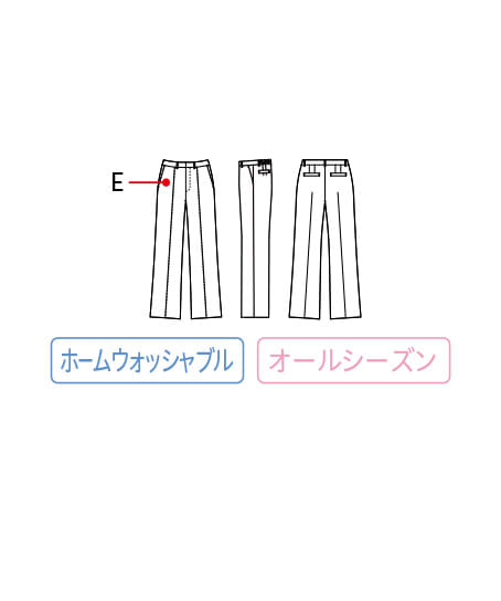 【全1色】パンツ（ストレッチ・吸汗速乾・接触冷感・高通気・72cm丈）