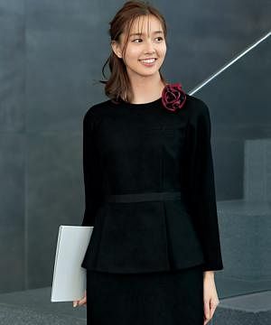 事務服・会社制服の通販の【ユニデポ 事務服】【全１色】プルオーバー（九分袖・ストレッチ・ウォッシャブル）