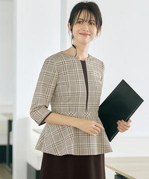 【全2色】七分袖プルオーバー（エコ素材・脇汗パッド付・インカムホール付）