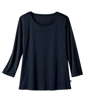 事務服・会社制服の通販の【ユニデポ 事務服】【MARY QUANT】全2色・カットソー（抗ウイルス・ノーアイロン・七分袖）