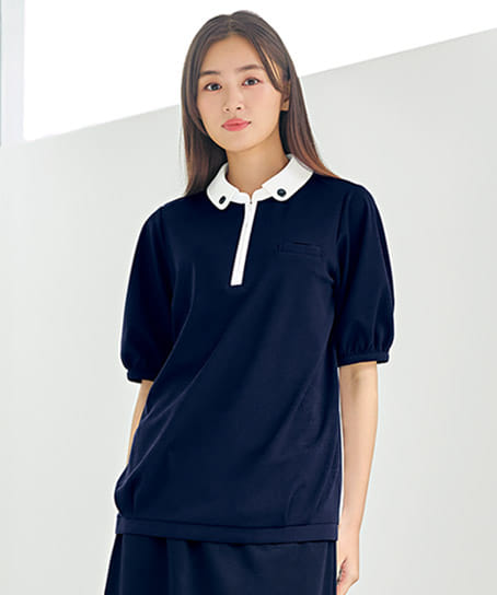 MARY QUANT】全2色・ポロシャツ（半袖・ニット・高通気・通気度130.7cc