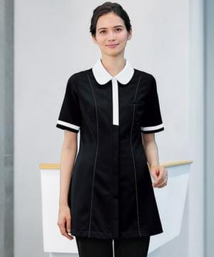 事務服・会社制服の通販の【ユニデポ 事務服】【MARY QUANT】全1色・チュニック（半袖・ニット・帯電防止）