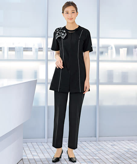 【MARY QUANT】全1色・チュニック(半袖・ニット・帯電防止)